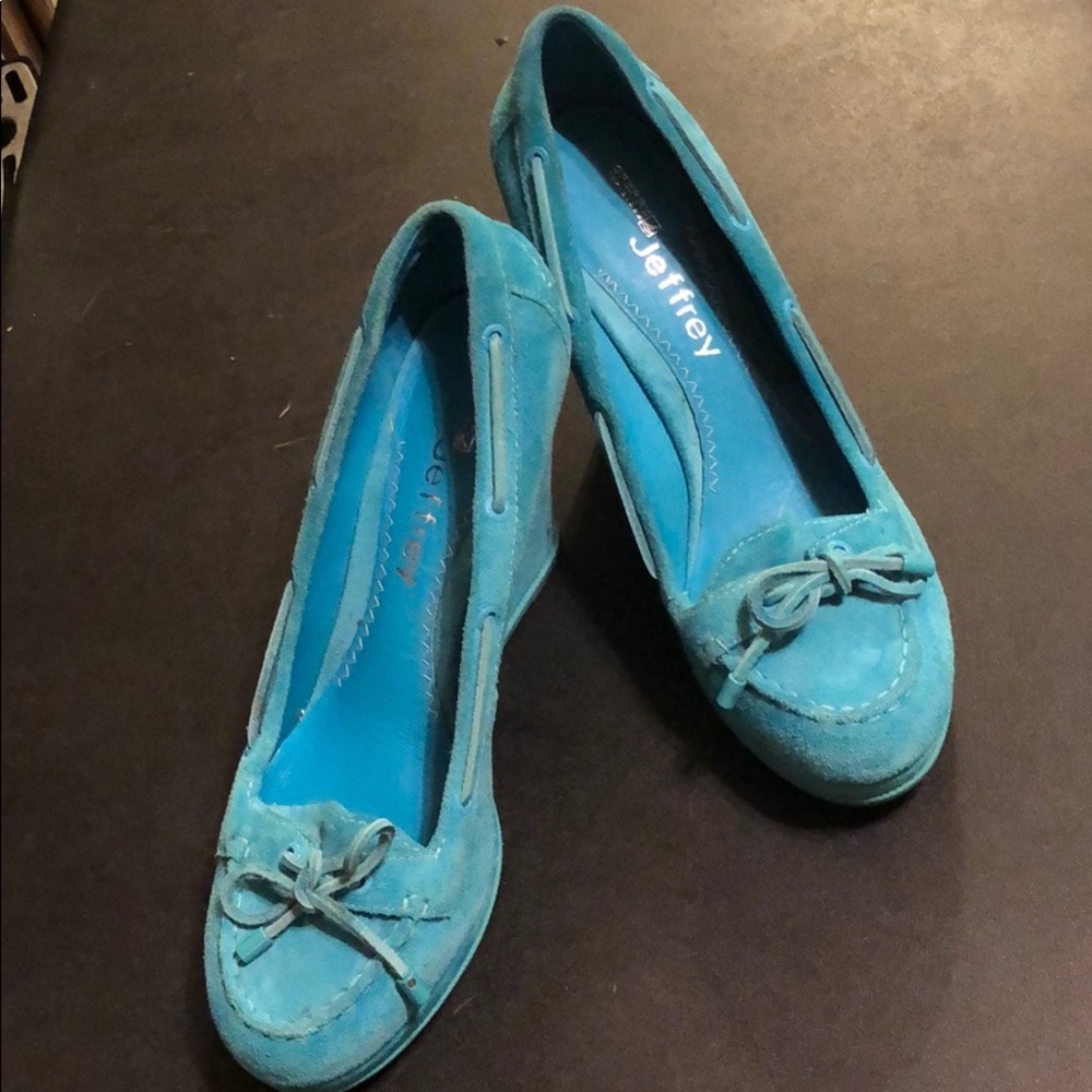9.5M Sperry Wedges in Turquoise